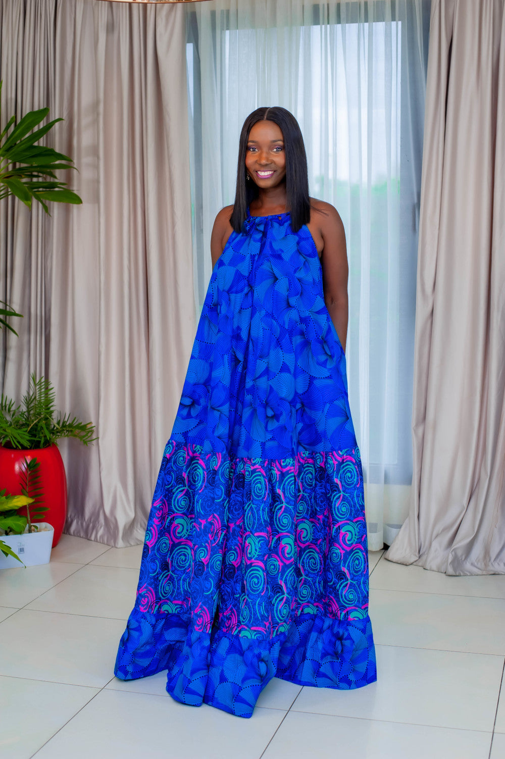 Blue Maxi Carribean Dress - Women