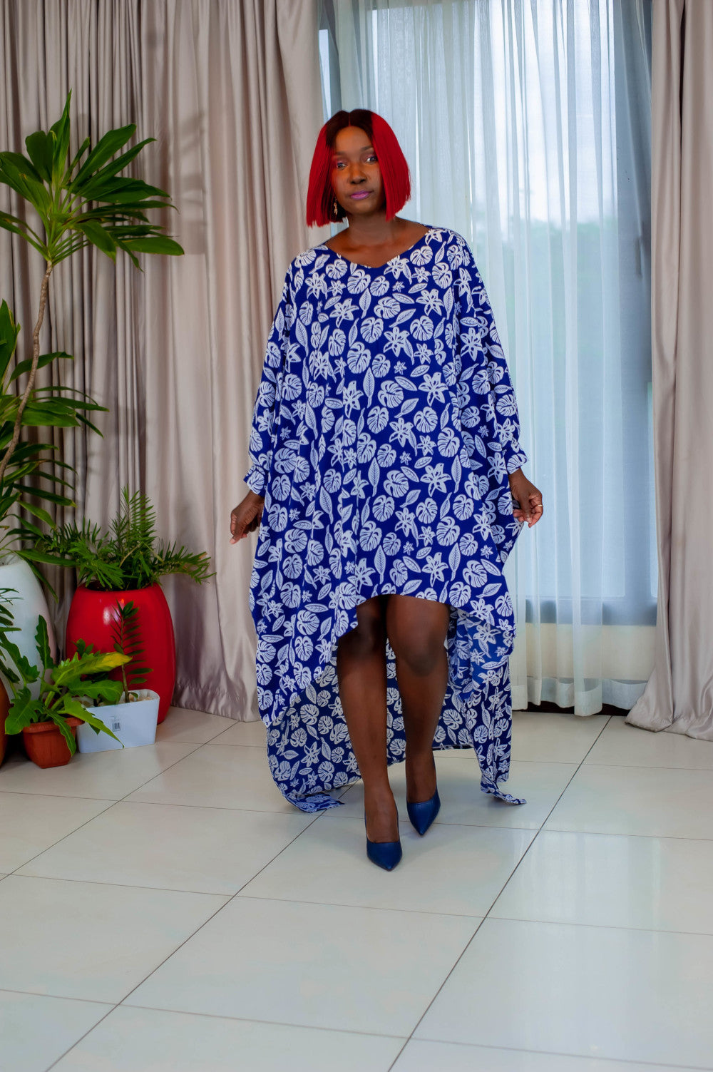 Blue and White Summer Boubou