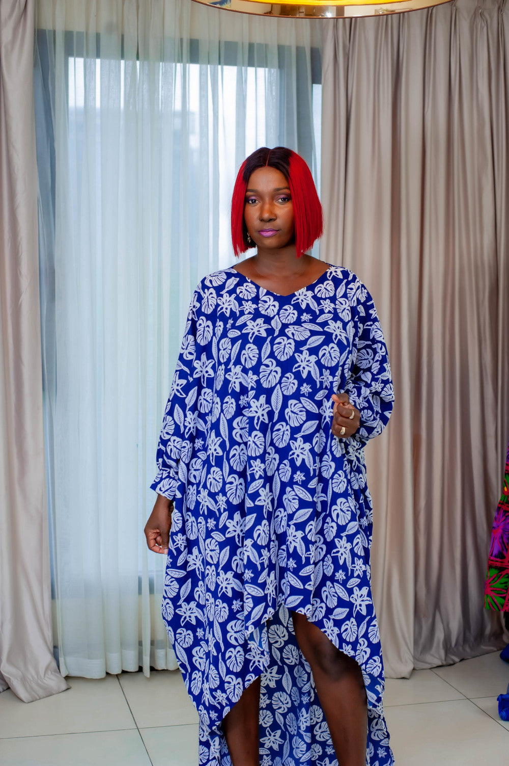 Blue and White Summer Boubou