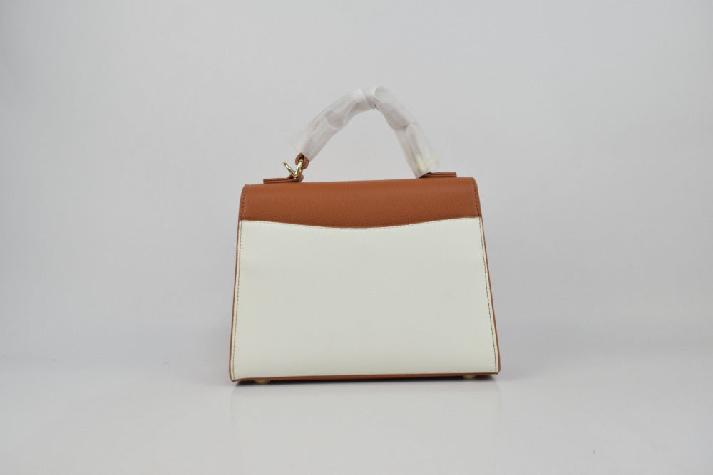 kn Brown and White Purse and Bag