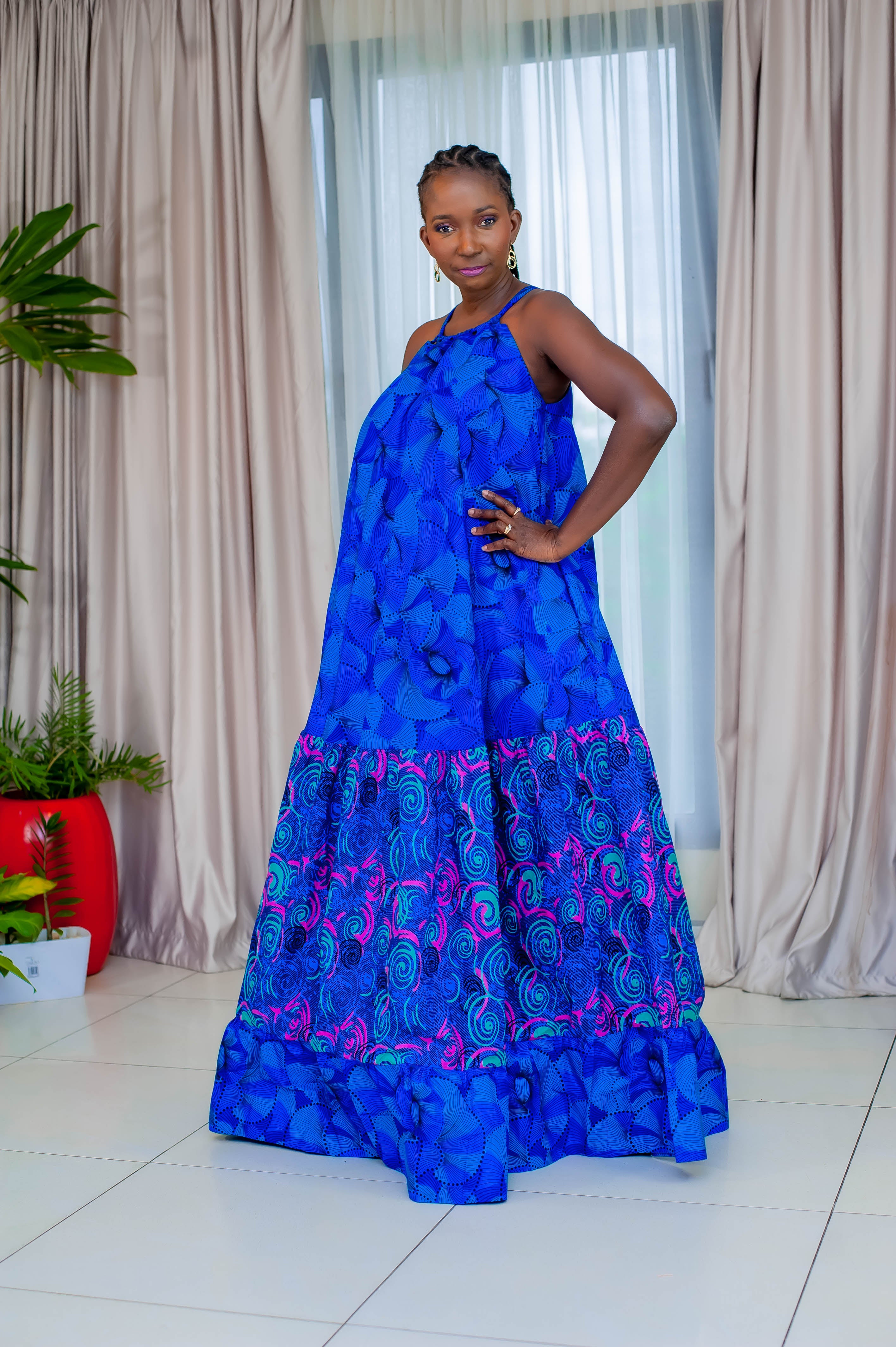 Blue Maxi Carribean Dress - Women