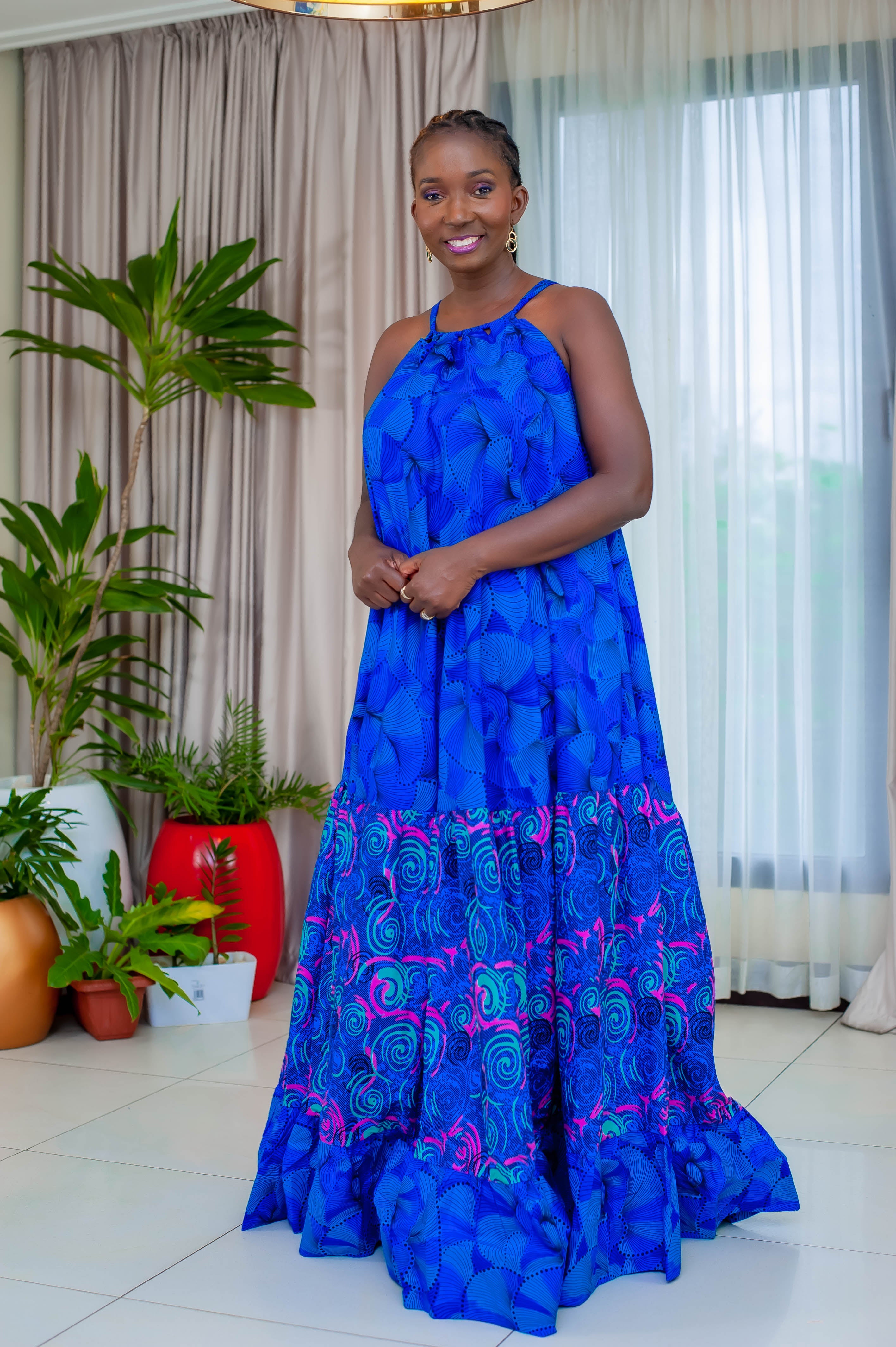 Blue Maxi Carribean Dress - Women